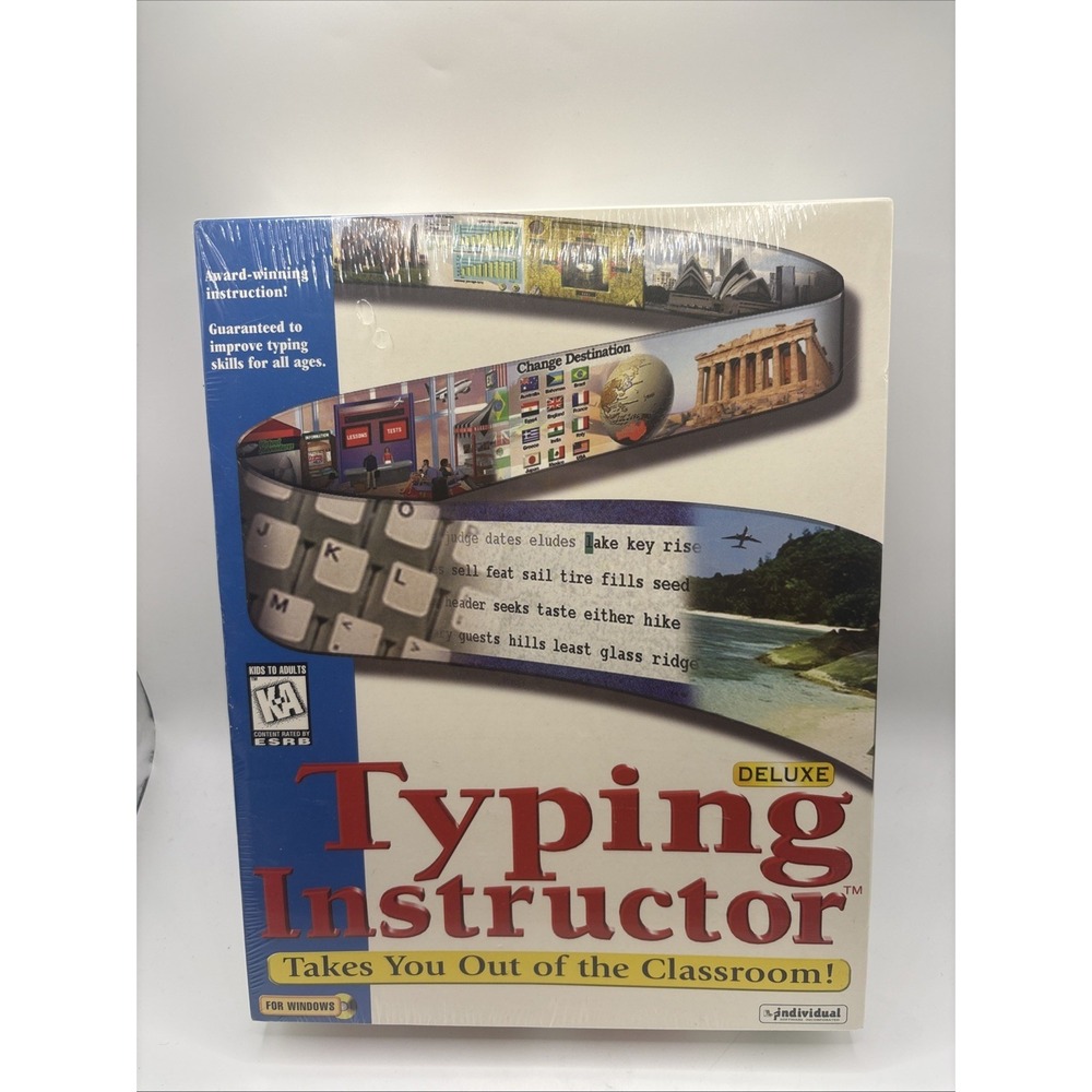 Vintage Typing Instructor Deluxe PC CD-ROM | Learn Touch Typing | Windows |